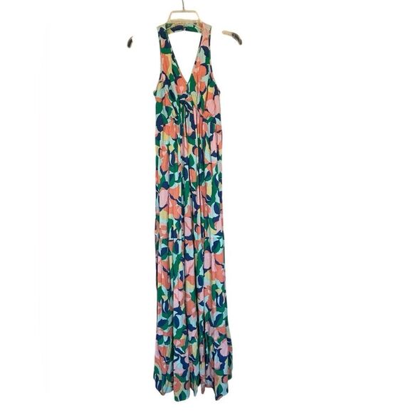 Jessica Simpson Floral Tiered Multi-color Maxi Babydoll Y2K Sundress NWT S - Picture 1 of 10